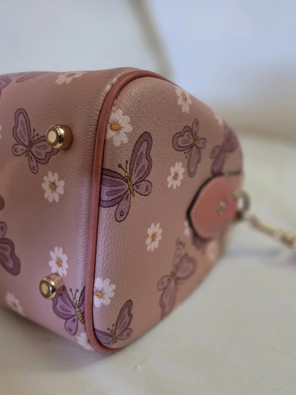 Coach Rowan Limited Edition Pink Butterfly Meadow Satchel Handbag - Picture 10 of 11